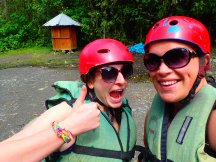 Green vests, red helmets and giant sunnies... we are clearly ready for adventure.